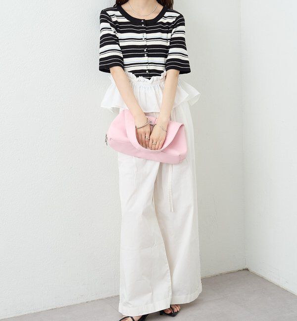  「ペプラム半袖ニット」|ニット・セーター|