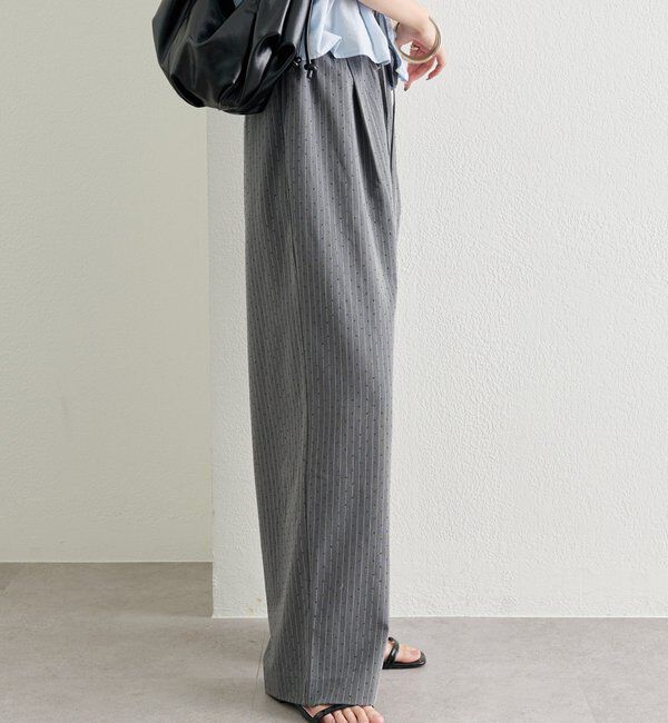  「ラインストーンWベルトパンツ」|チノ|