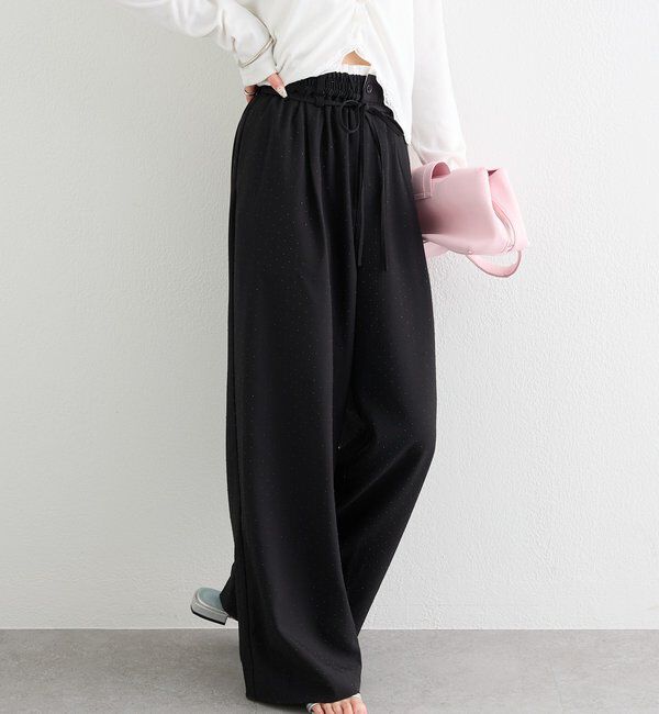  「ラインストーンWベルトパンツ」|チノ|