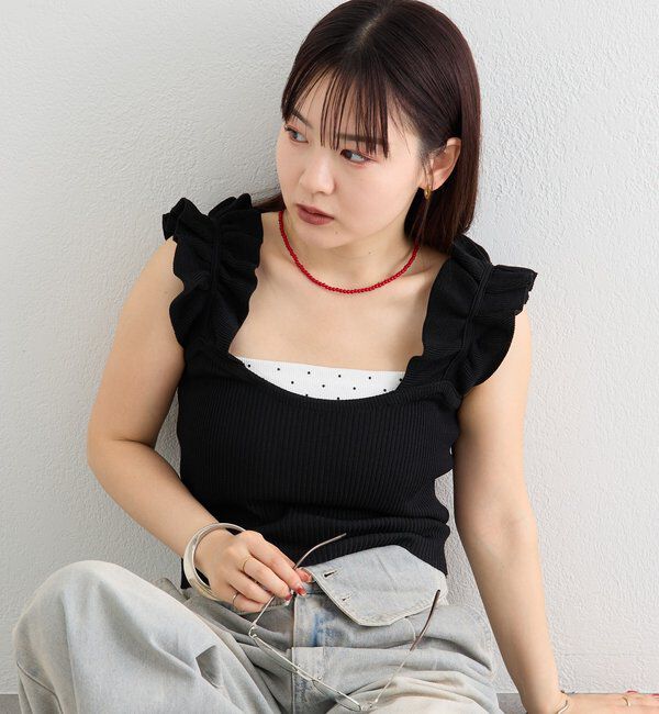  「フリルタンクニット」|ニット・セーター|