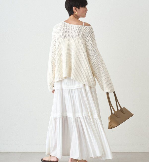  「サテンティアードキャミワンピース」|ワンピース|