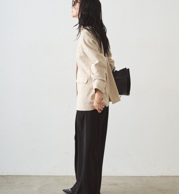  「リネンノーカラージャケット」|ベスト・ジレ|