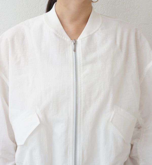  「【PUFRILL/パフリル】袖ギャザーブルゾン」|ベスト・ジレ|