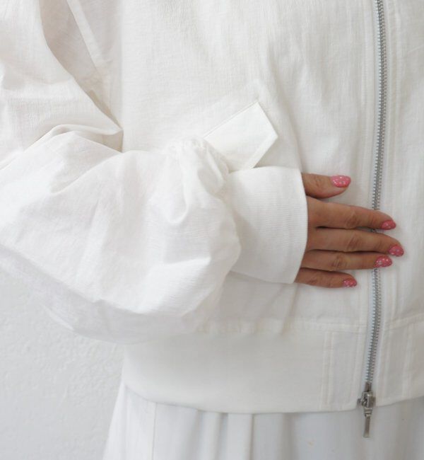  「【PUFRILL/パフリル】袖ギャザーブルゾン」|ベスト・ジレ|