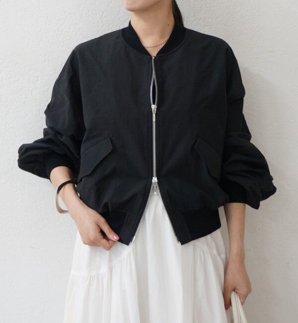  「【PUFRILL/パフリル】袖ギャザーブルゾン」|ベスト・ジレ|