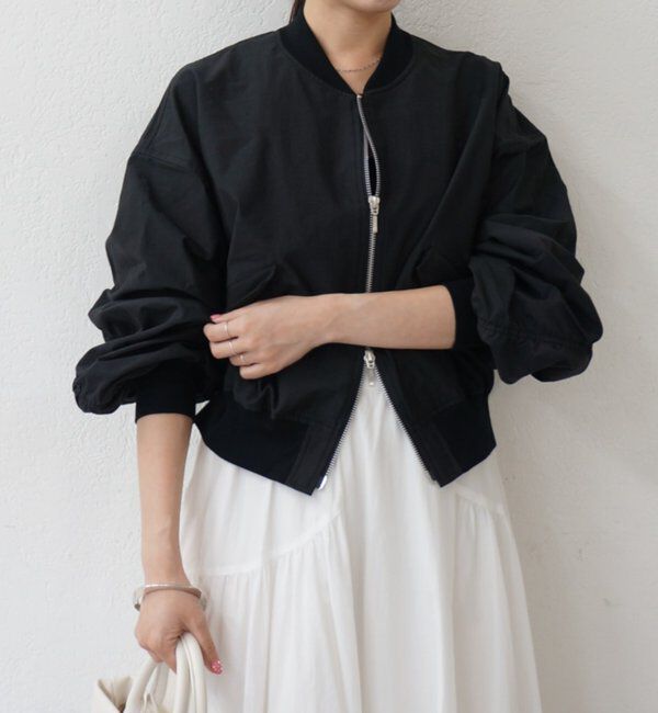  「【PUFRILL/パフリル】袖ギャザーブルゾン」|ベスト・ジレ|