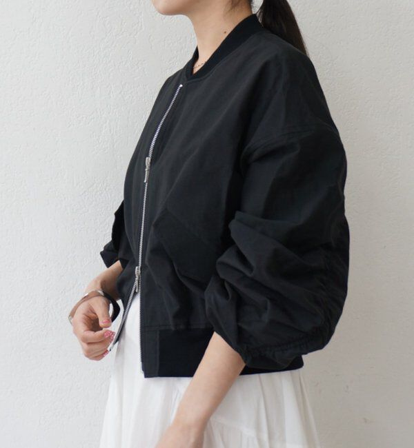  「【PUFRILL/パフリル】袖ギャザーブルゾン」|ベスト・ジレ|