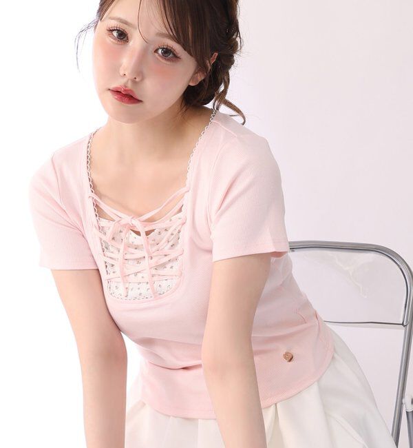  「レース付きバルーンミニスカパン」|スカート|