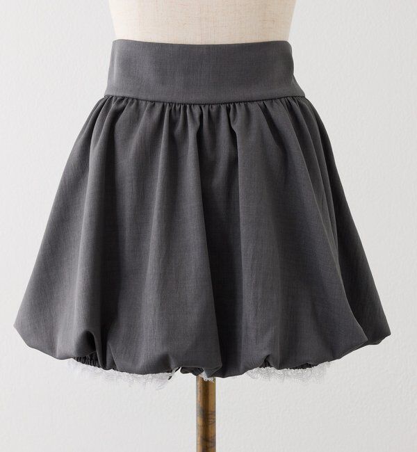  「レース付きバルーンミニスカパン」|スカート|