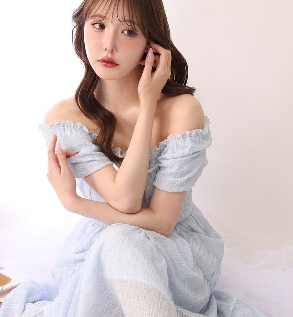  「【XSサイズあり】ウエストシャーリングリボンロングワンピース」|ワンピース|