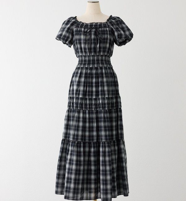  「【XSサイズあり】ウエストシャーリングリボンロングワンピース」|ワンピース|