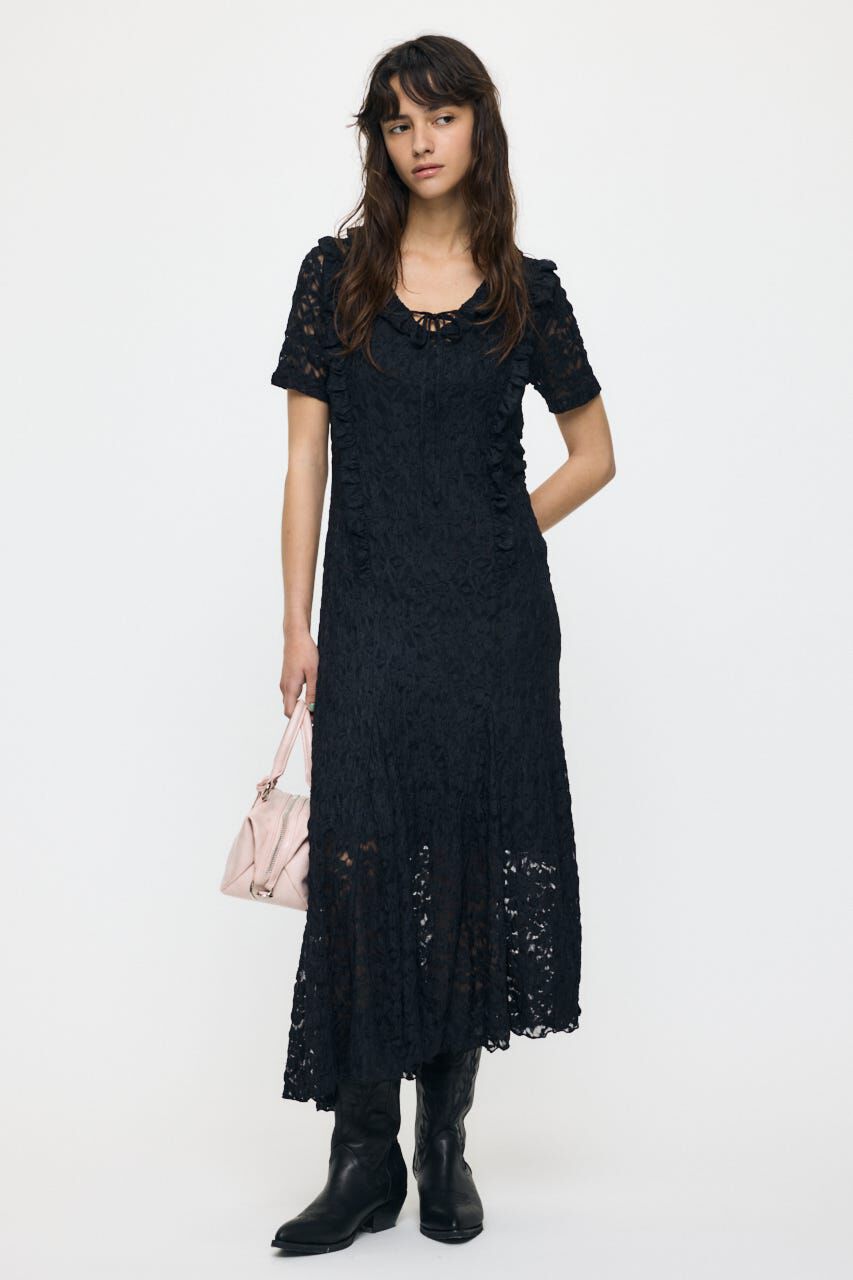 MOUSSY「CUT LACE ASYMMETRY ドレス」|ワンピース|