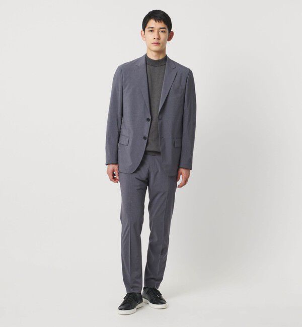 UNITED ARROWS「ショートスリーブ ボーダー モックネック ニットTシャツ UA COZY ウォッシャブル 抗菌防臭」|Tシャツ・カットソー|