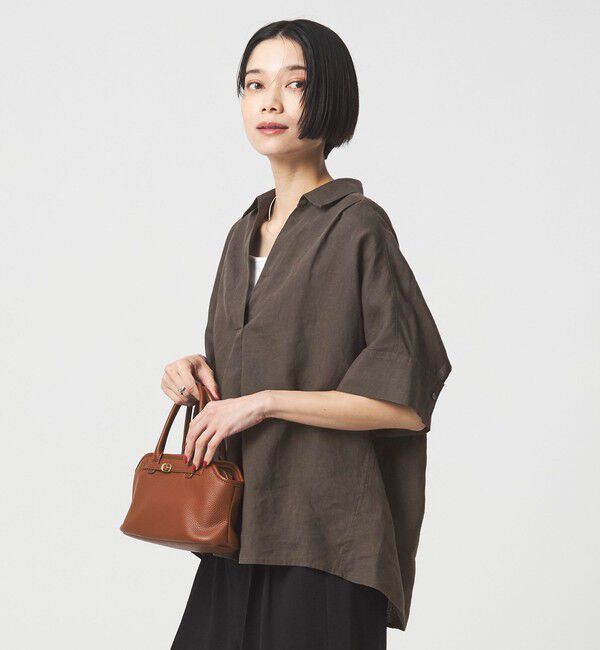 UNITED ARROWS green label relaxing「リネン スキッパー ショートスリーブ シャツ」|シャツ・ブラウス|