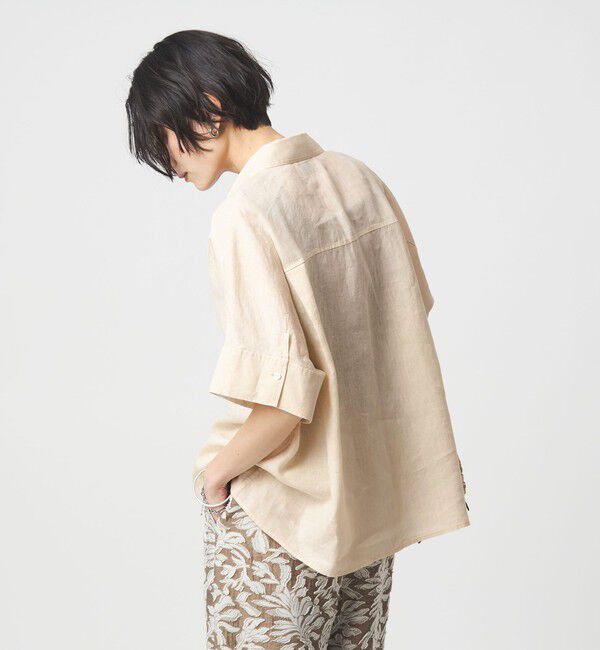 UNITED ARROWS green label relaxing「リネン スキッパー ショートスリーブ シャツ」|シャツ・ブラウス|