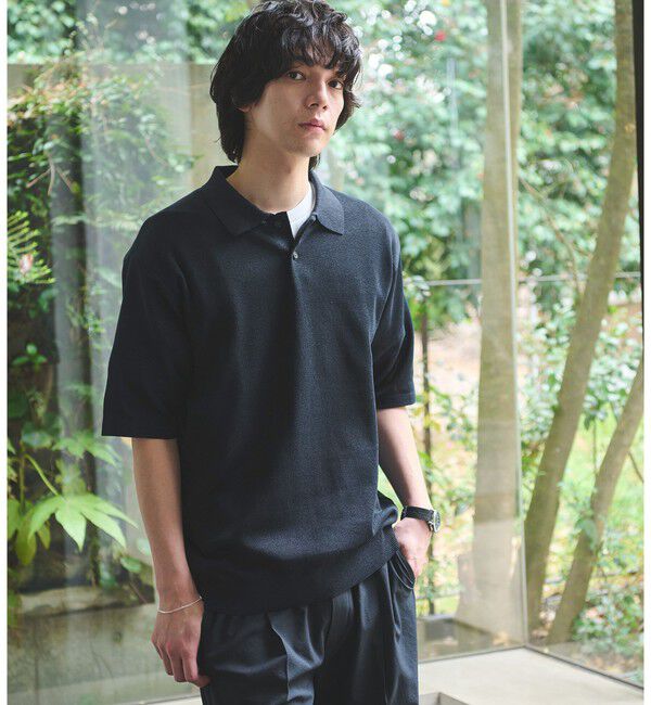 UNITED ARROWS green label relaxing「BREEZY ペーパー 半袖 ポロシャツ -ハンドウォッシャブル・抗菌・通気性-」|ポロシャツ|