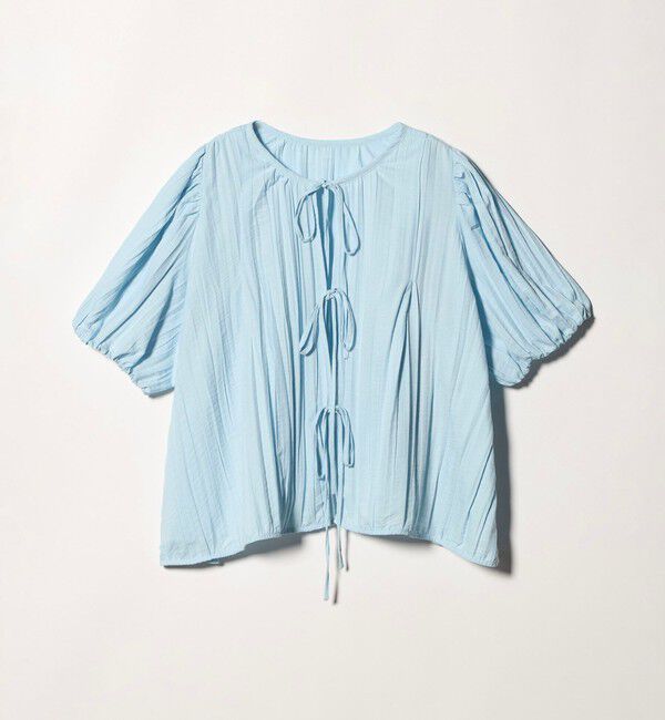 EMMEL REFINES「＜EMMEL REFINES＞EM ランダムプリーツ リボン2WAY ブラウス」|シャツ・ブラウス|