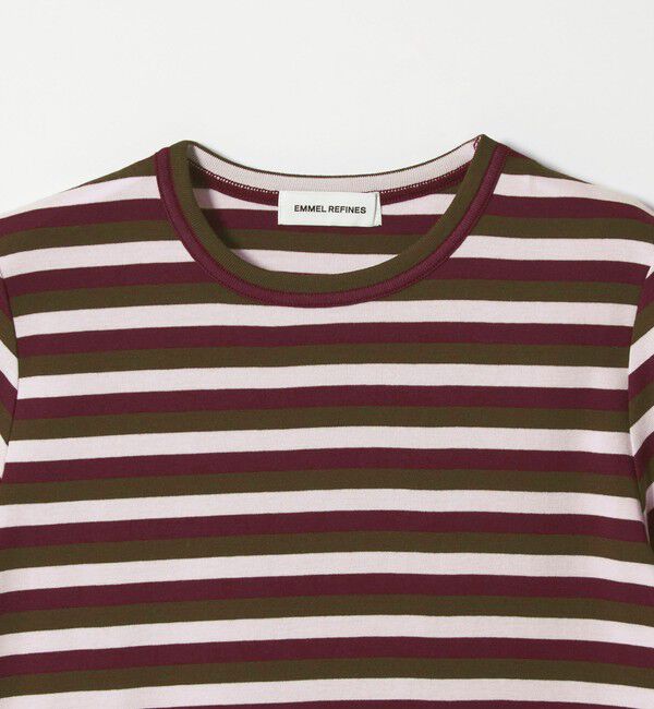 EMMEL REFINES「＜EMMEL REFINES＞EM フライスクルーネック チビTシャツ」|Tシャツ・カットソー|