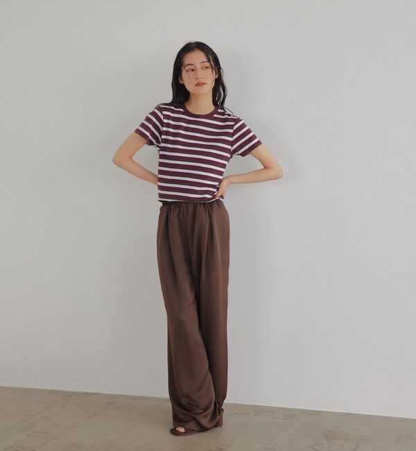 EMMEL REFINES「＜EMMEL REFINES＞EM フライスクルーネック チビTシャツ」|Tシャツ・カットソー|