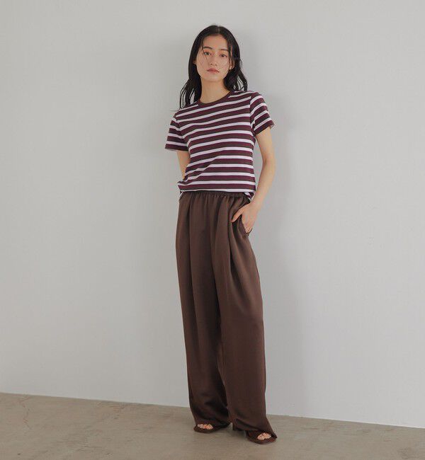 EMMEL REFINES「＜EMMEL REFINES＞EM フライスクルーネック チビTシャツ」|Tシャツ・カットソー|