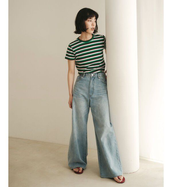 EMMEL REFINES「＜EMMEL REFINES＞EM フライスクルーネック チビTシャツ」|Tシャツ・カットソー|