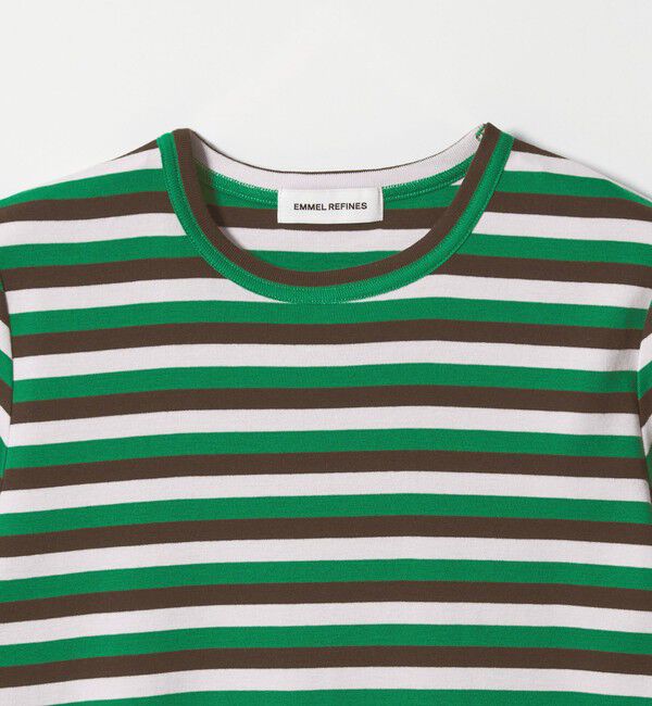 EMMEL REFINES「＜EMMEL REFINES＞EM フライスクルーネック チビTシャツ」|Tシャツ・カットソー|