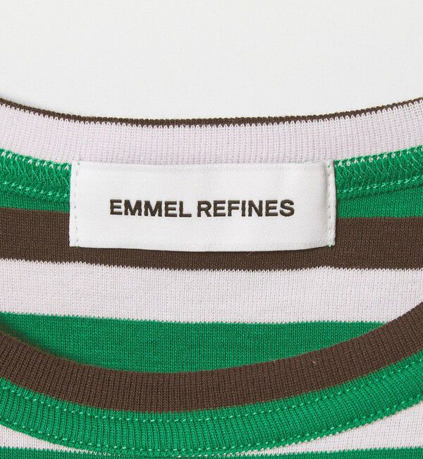 EMMEL REFINES「＜EMMEL REFINES＞EM フライスクルーネック チビTシャツ」|Tシャツ・カットソー|