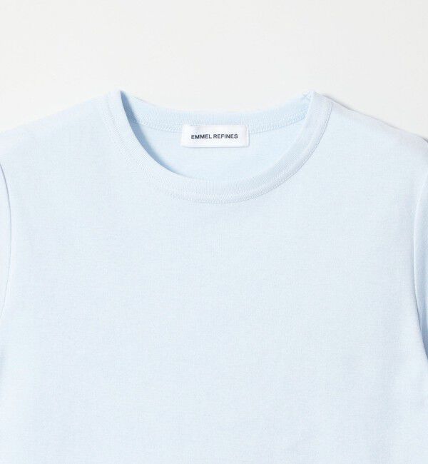 EMMEL REFINES「＜EMMEL REFINES＞EM フライスクルーネック チビTシャツ」|Tシャツ・カットソー|