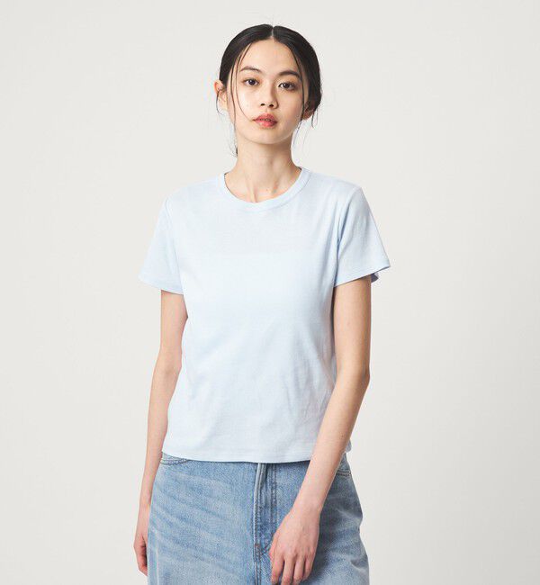 EMMEL REFINES「＜EMMEL REFINES＞EM フライスクルーネック チビTシャツ」|Tシャツ・カットソー|