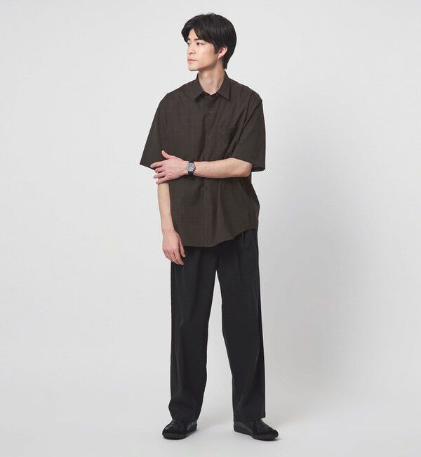 UNITED ARROWS green label relaxing「ウォッシャブルトロ パターン ジャスト ルーズ 半袖 シャツ -ウォッシャブル・ストレッチ-」|シャツ・ブラウス|