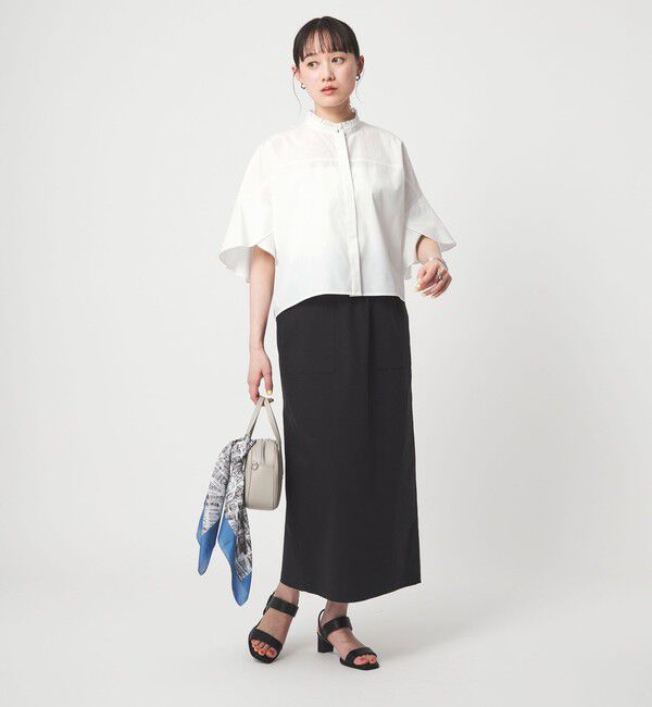 UNITED ARROWS green label relaxing「フレアスリーブ ブラウス 接触冷感」|シャツ・ブラウス|