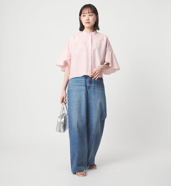 UNITED ARROWS green label relaxing「フレアスリーブ ブラウス 接触冷感」|シャツ・ブラウス|