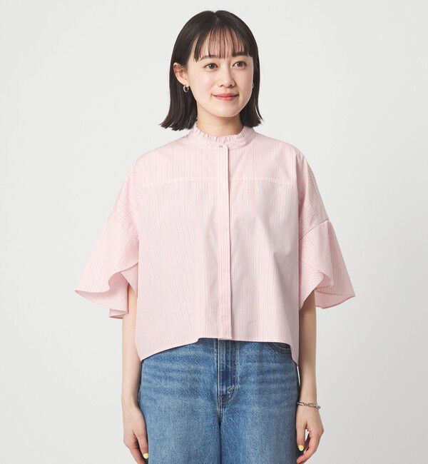 UNITED ARROWS green label relaxing「フレアスリーブ ブラウス 接触冷感」|シャツ・ブラウス|