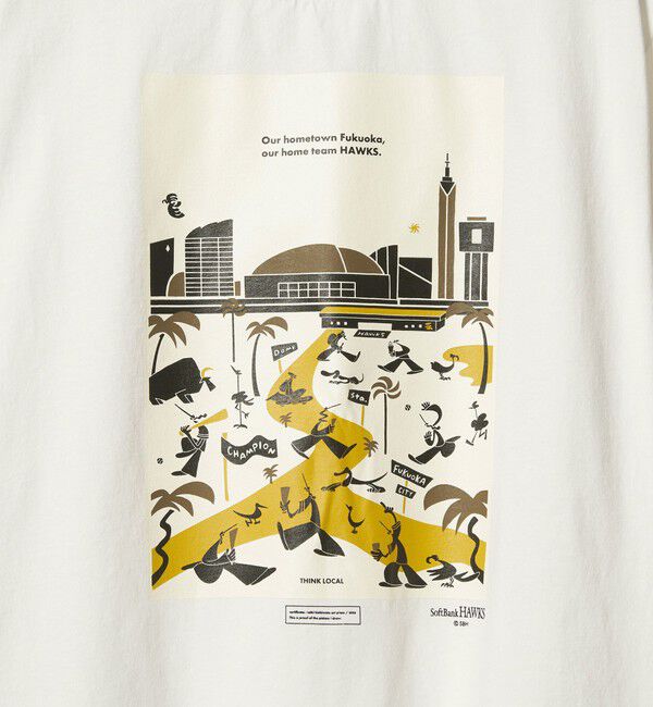 UNITED ARROWS green label relaxing「【別注】＜SoftBank HAWKS&times;FRUIT OF THE LOOM&times;GLR＞プリントTシャツ」|Tシャツ・カットソー|