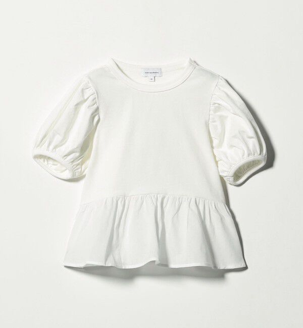 UNITED ARROWS green label relaxing「【スタメンシリーズ】パフスリーブ Tシャツ / キッズ  100cm-160cm」|Tシャツ・カットソー|OFF WHITE