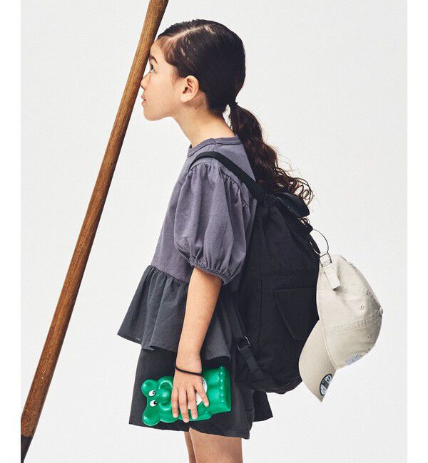 UNITED ARROWS green label relaxing「【スタメンシリーズ】パフスリーブ Tシャツ / キッズ  100cm-160cm」|Tシャツ・カットソー|DK.GRAY