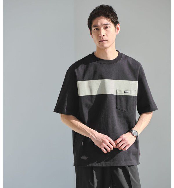 UNITED ARROWS green label relaxing「【別注】＜CHUMS＞GLR ライン ポケット 半袖 Tシャツ」|Tシャツ・カットソー|BLACK