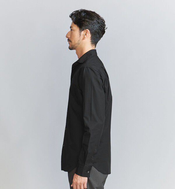 BEAUTY&YOUTH UNITED ARROWS「【WEB限定 WARDROBE SMART】コットン ワイドカラー スキッパー シャツ」|シャツ・ブラウス|