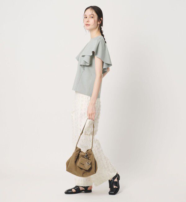 BEAUTY&YOUTH UNITED ARROWS「【WEB限定】ラッフル フリルスリーブプルオーバー 遮熱 吸水速乾」|Tシャツ・カットソー|