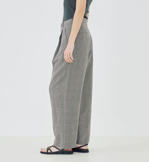 GALERIE VIE「リネンキュプラシルクコンパクト タックパンツ」|その他|