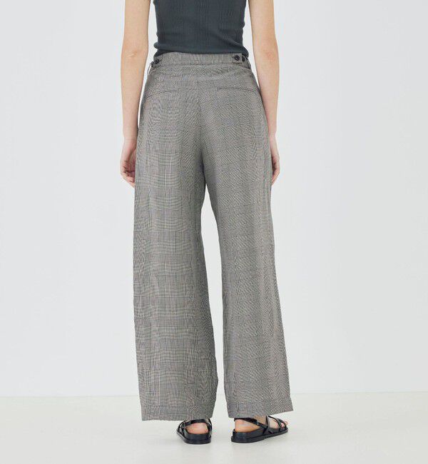 GALERIE VIE「リネンキュプラシルクコンパクト タックパンツ」|その他|