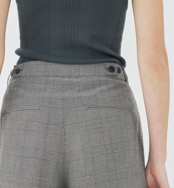 GALERIE VIE「リネンキュプラシルクコンパクト タックパンツ」|その他|