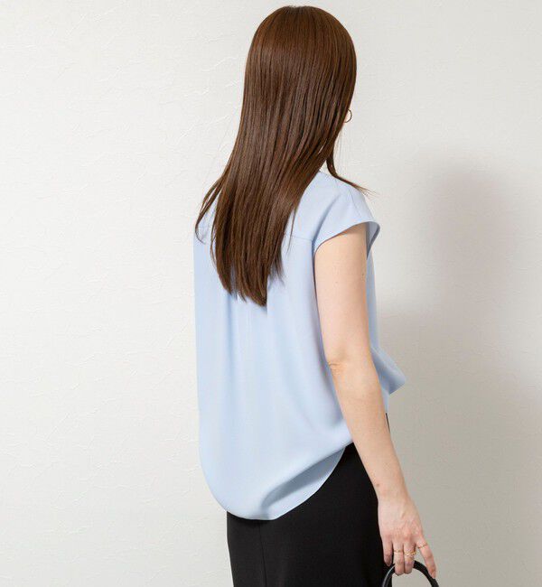 NOLLEY'S sophi「ウォッシャブルストレッチジョーゼットフロントラッフルブラウス」|シャツ・ブラウス|