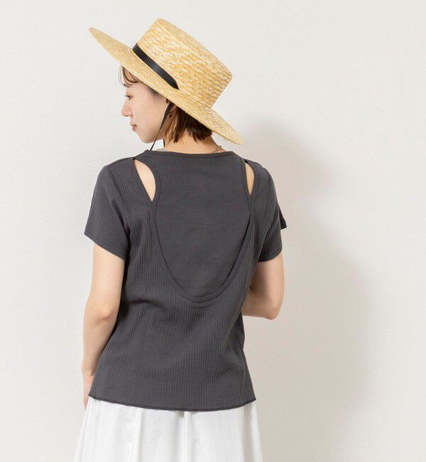 NOLLEY'S「ウォッシャブルバックデザインリブＴシャツ」|Tシャツ・カットソー|