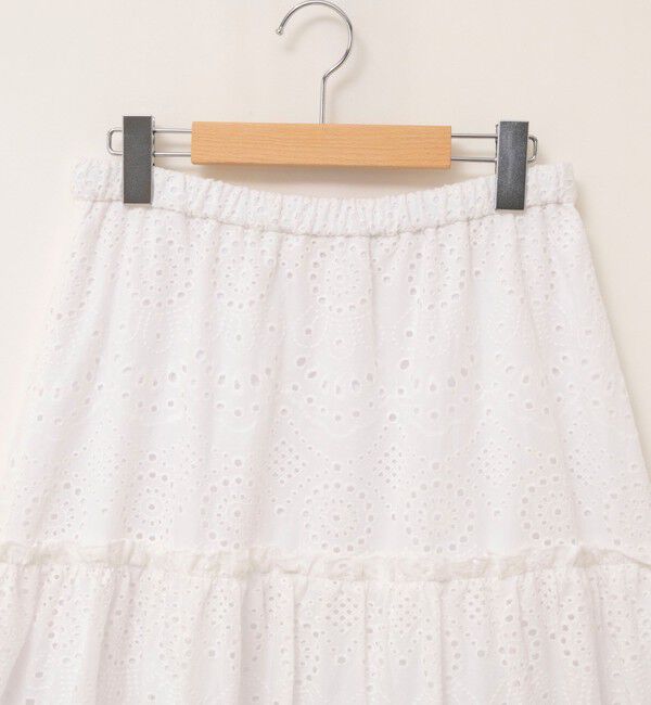 MAQWEL「【MAQWEL/マクウェル】ウォッシャブルコツトンレースティアードスカート」|スカート|