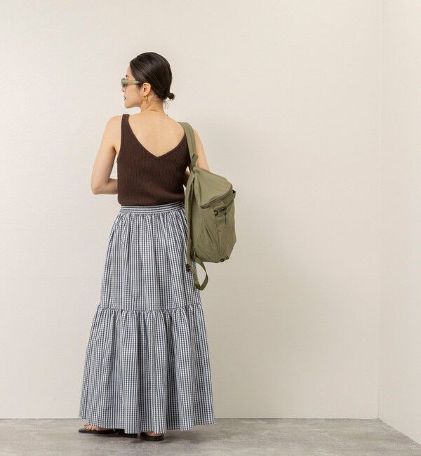 MAQWEL「【MAQWEL/マクウェル】ウォッシャブルチェックスカート」|フレア|