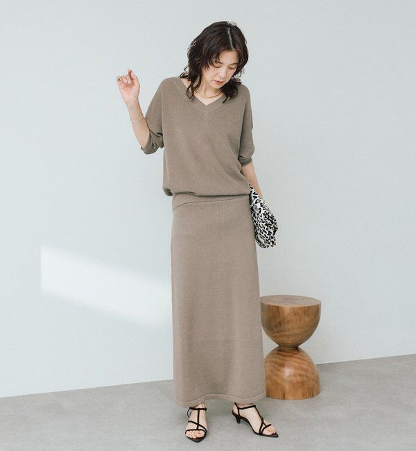  「【セットアップ可】ギマコットンセミマーメイドスカート」|スカート|