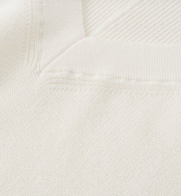  「【手洗い可能】ギマコットン片畦Vネックニット」|ニット・セーター|