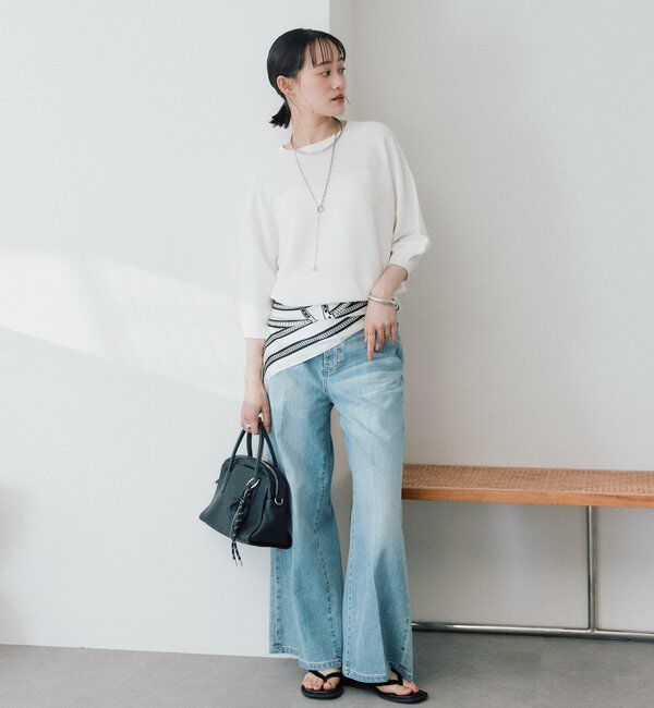  「【手洗い可能】ハーフバルーンスリーブニット」|ニット・セーター|