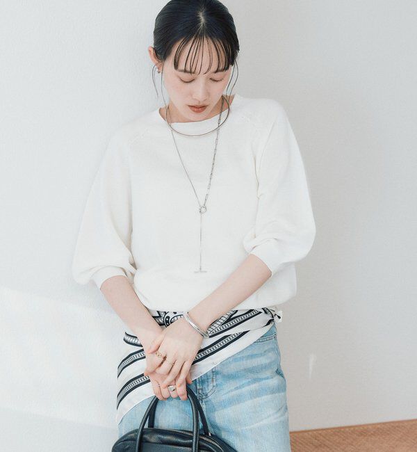  「【手洗い可能】ハーフバルーンスリーブニット」|ニット・セーター|